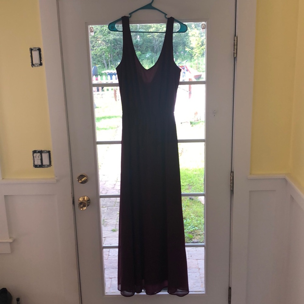 Burgundy bridesmaids dress